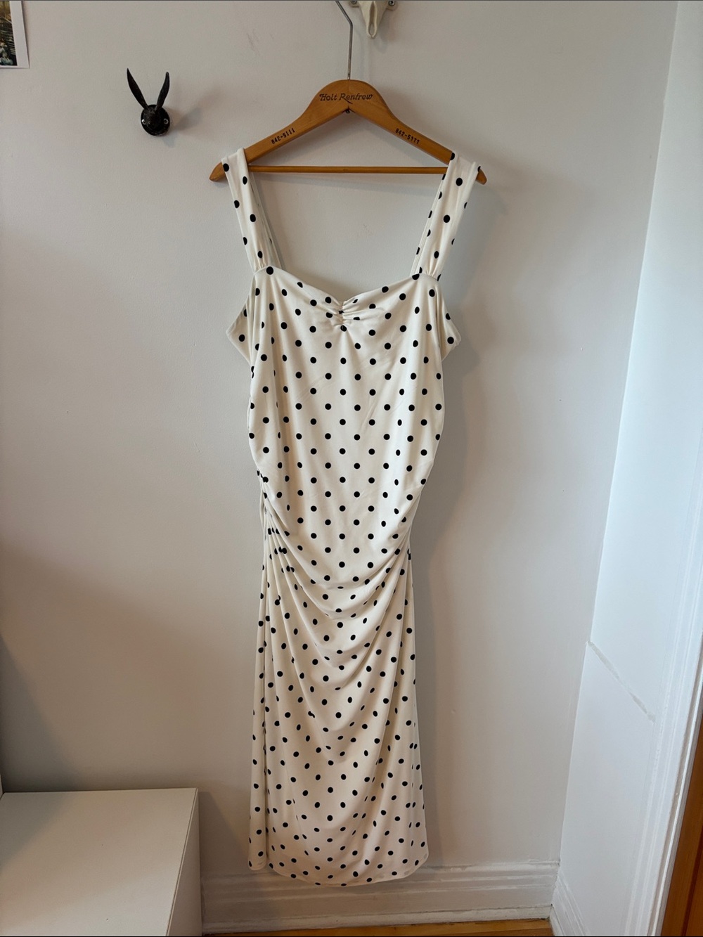 Smooth matter Voice Cream Polka Dot Midi Dress from Aritzia